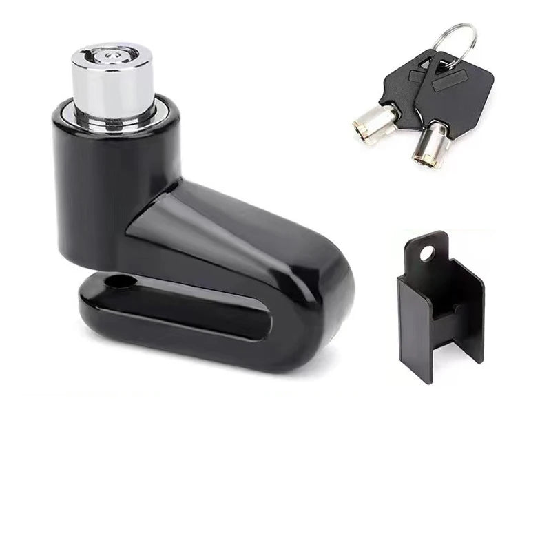 Mountainbike Anti-Diebstahl Scheibenbremsenschloss – Robustes Fahrrad & Motorrad Schloss mit Halterung | Hochwertiges Sicherheitszubehör Kaufschwan® Schwarzes Set – 3-teilig