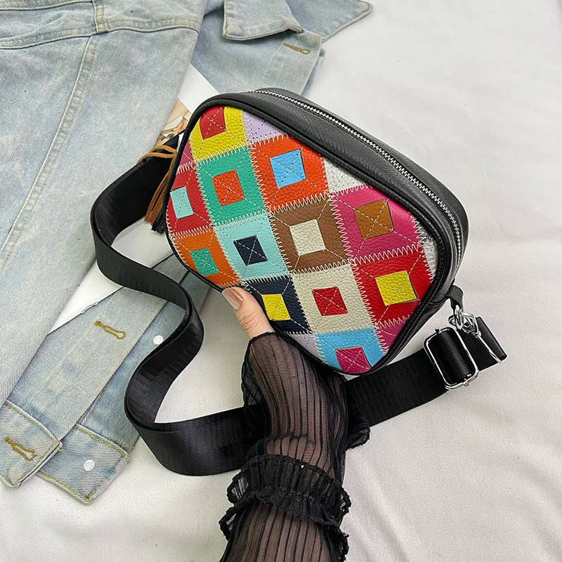 Kleine Bunte Ledertasche – Luxus Damen Handtasche, Crossbody & Schultertasche in Hochwertiger Verarbeitung