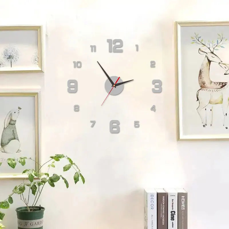 3D Rahmenlose DIY Wanduhr – Leise Moderne Sticker Uhr Kaufschwan®
