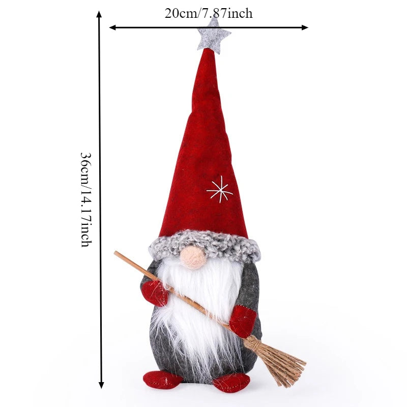 Weihnachten Faceless Wichtel mit Rotem Hut – Stehende Rudolf Zwergpuppen | Weihnachtsdeko & Geschenk-Set
