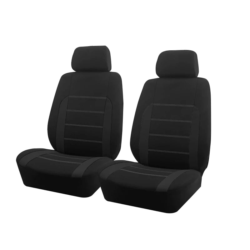 Universelle Autositzbezüge – Komplettset für Auto, SUV, LKW & Van – Strapazierfähig, Atmungsaktiv & Leicht zu Montieren Kaufschwan® Schwarz 2-Sitzer