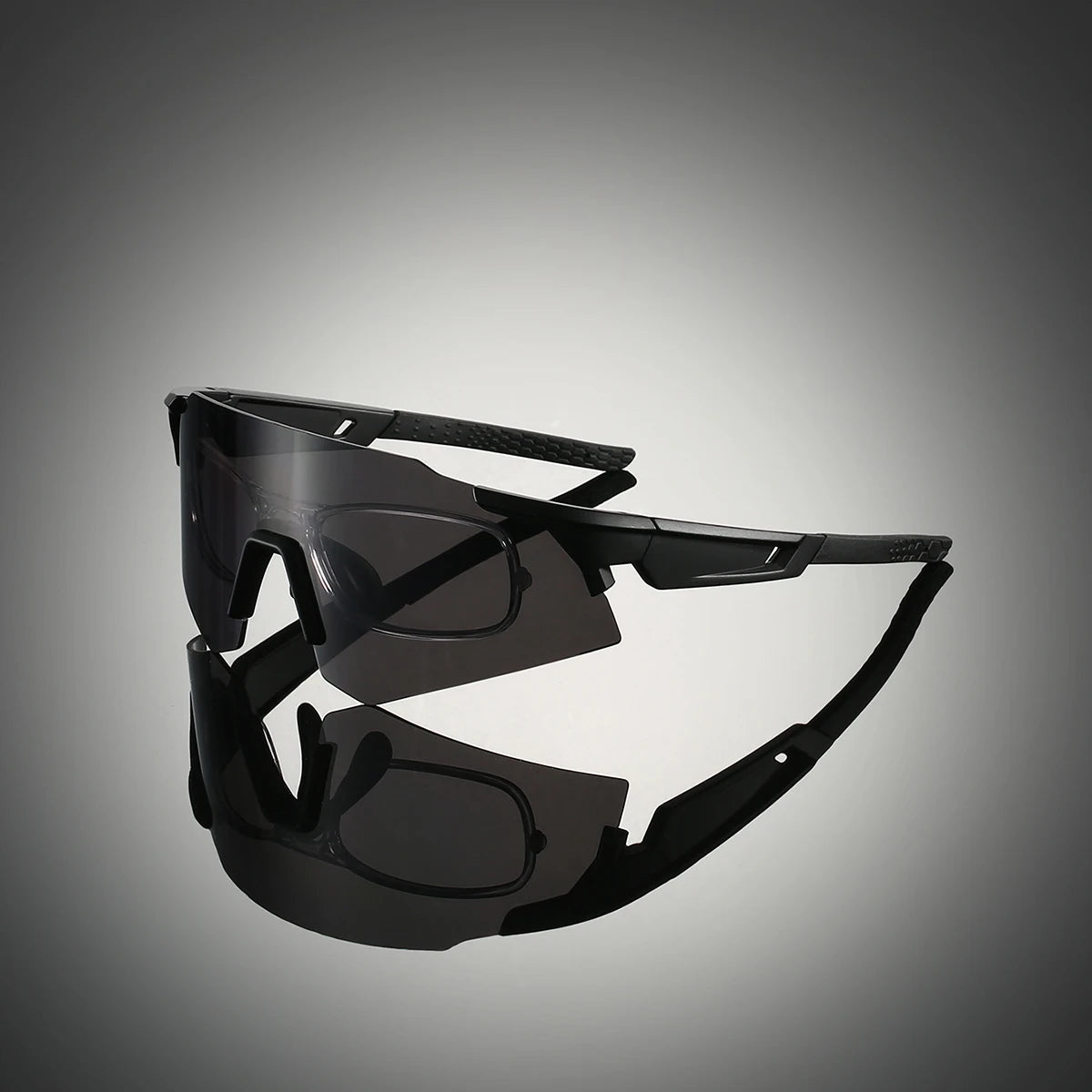 Übergroße Sportbrille/Skibrille – Modische Outdoor Sonnenbrille für Damen & Herren | Trendige Spiegelbrille mit UV400 Schutz für Radfahren & Freizeit Kaufschwan®