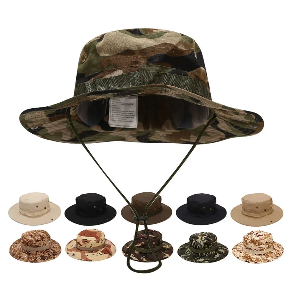 Sonnenhut Anglerhut für Herren – Camouflage Outdoorhut, Sonnenschutz für Jagd, Angeln, Wandern & Camping Kaufschwan®