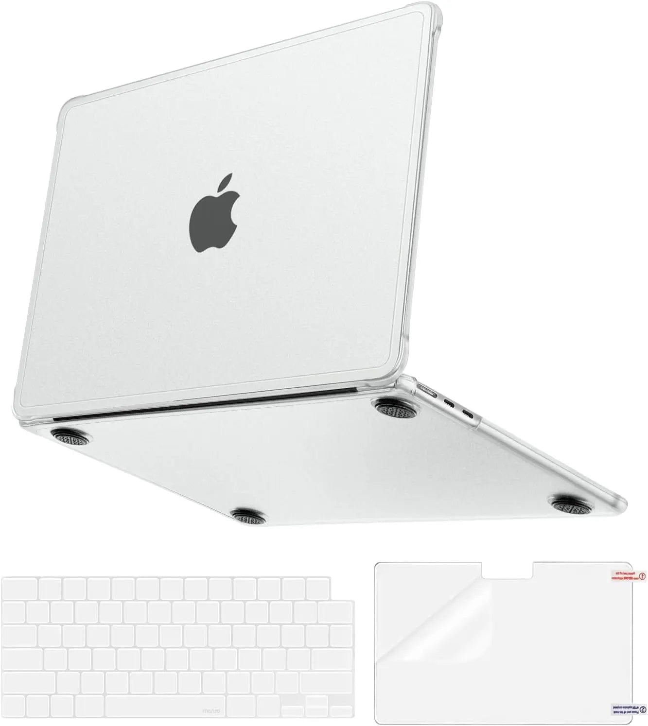 M5 Laptop Hülle für MacBook Air 13 – Schlanke Stoßfeste Hartschalen Schutzhülle Kaufschwan® Transparent Air 13.6 M4 A3240