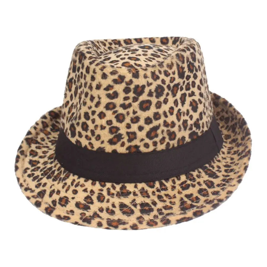 Herbst & Winter Damen Hut – Jazzhut, Britischer Retro Gentleman Fedora, Herren Leopard Tier Partyhut Kaufschwan®