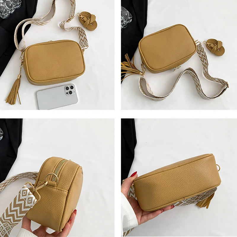 Minimalistische Schultertasche – Damen Umhängetasche mit Großer Kapazität | Einfarbige Kleine Quadratische Crossbody Tasche