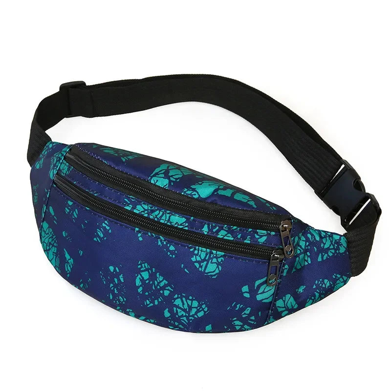 Bunte Feder Design Gürteltasche – Damen & Herren Sport Fanny Pack | Crossbody Brusttasche, Handy Tasche & Multifunktion Hüfttasche Kaufschwan® Grün