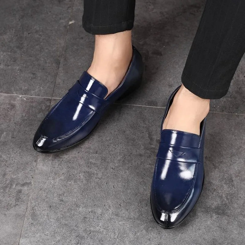 Herren Business-Loafer mit Spitze – Elegante Slip-On Lederschuhe | Formelle Freizeitschuhe für Frühjahr & Herbst im Sale Kaufschwan®