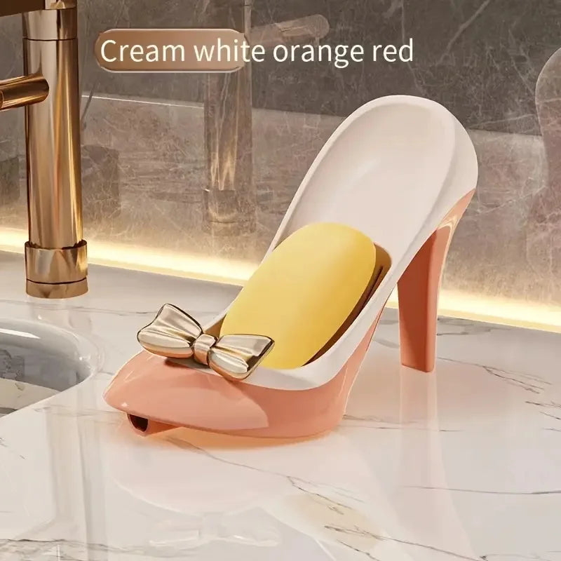 Seifenschale in High-Heel-Optik mit Saugnapf – Stylischer Seifenhalter für Bad, Waschbecken oder Studentenwohnheim Kaufschwan® Rosa