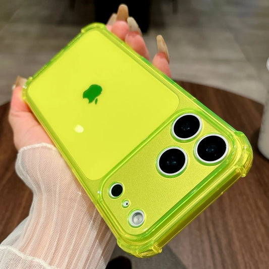 Fluoreszierende Transparente Schutzhülle für iPhone 18 Pro & iPhone 18 Pro Max – Stoßfeste Silikonhülle mit Kameraschutz Kaufschwan® Gün iPhone 18 Pro
