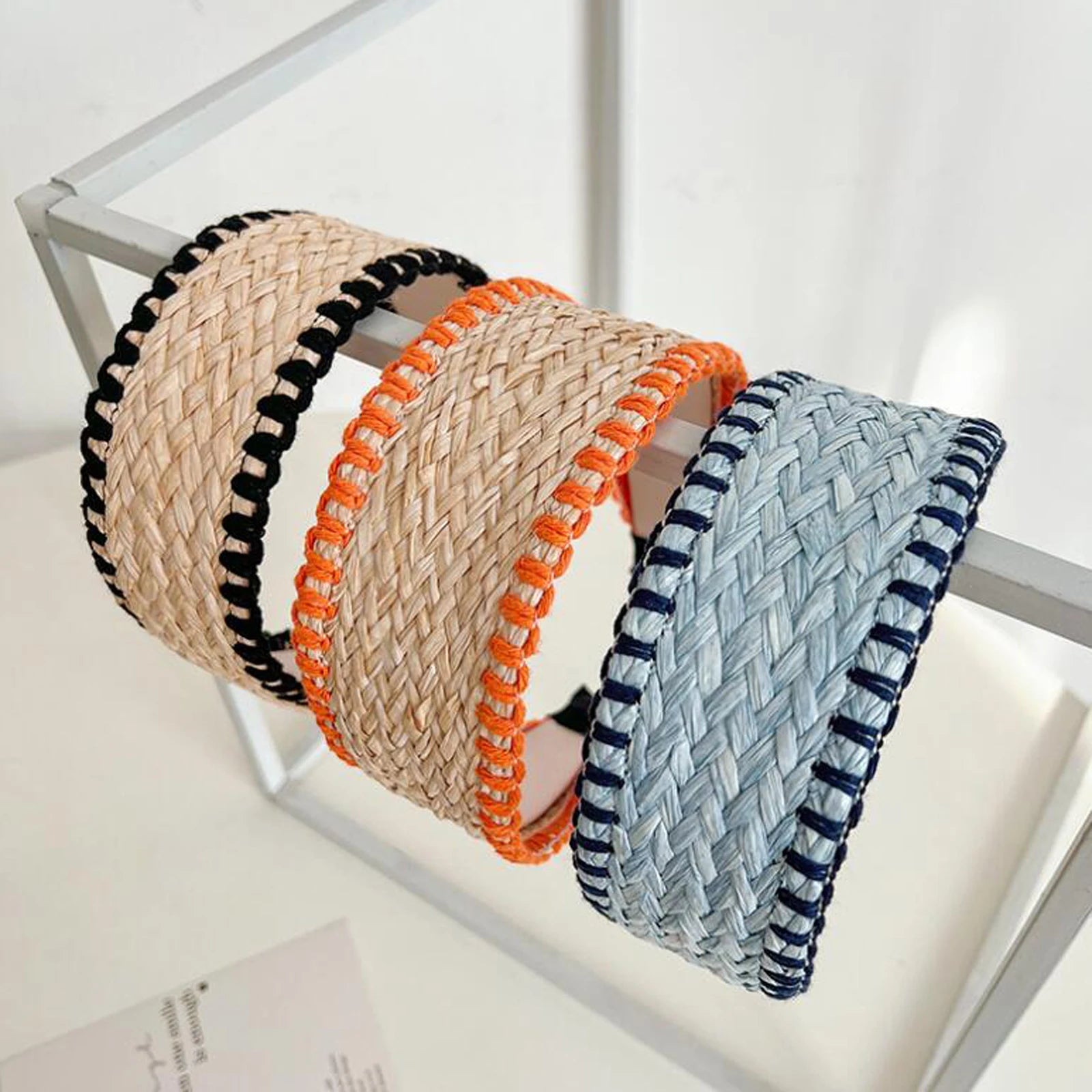 Strohgeflochtener Haarreif – Modischer Sommer-Turban-Haarreifen für Damen | Leichtes Haaraccessoire für Erwachsene Kaufschwan®