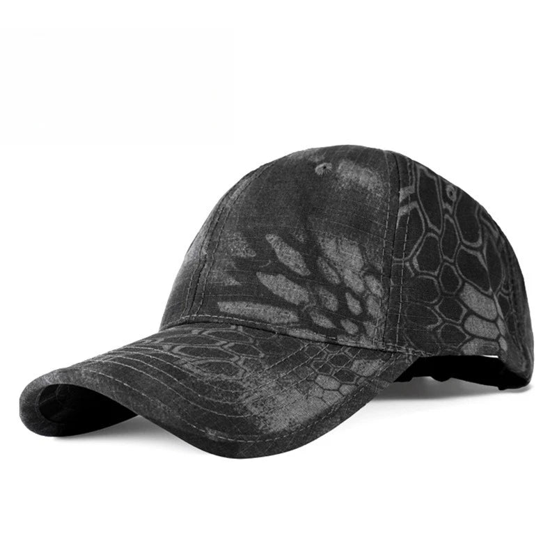 Outdoor Sport Camouflage Baseballkappe | Herren Radfahren Sonnenhut | Casual Vielseitige Schirmmütze Kaufschwan® Schwarz und Grau