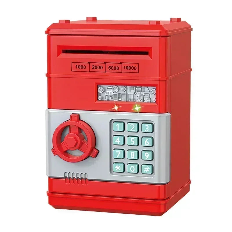 Elektronische Spardose Mini Safe – Sparbox mit Passwort und Münzfunktion Kaufschwan® Rot