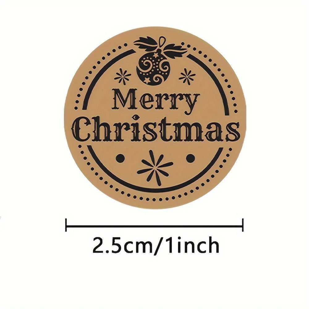 500 Stück „Merry Christmas“-Aufkleber – Festliche Geschenkaufkleber | Deko-Etiketten für Geschenke, Umschläge, Karten & Weihnachtsverpackungen