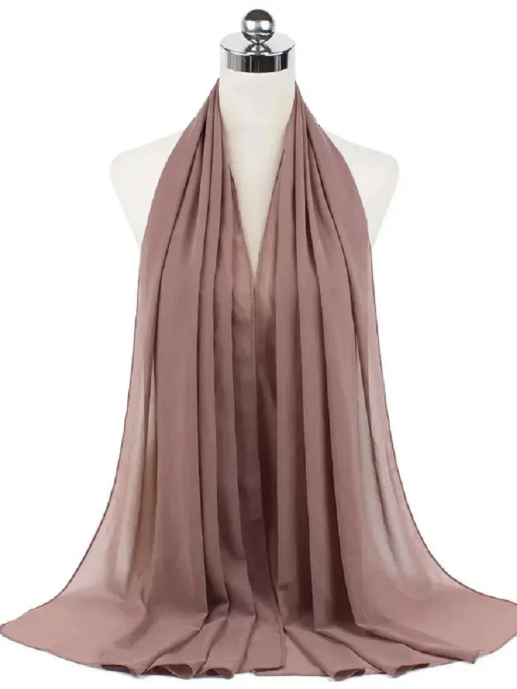 Damen Hijab aus Chiffon – Sofort Tragbares Kopftuch | Einfarbiger Instant Hijab Schal, Arabischer Wrap & Islamischer Schal