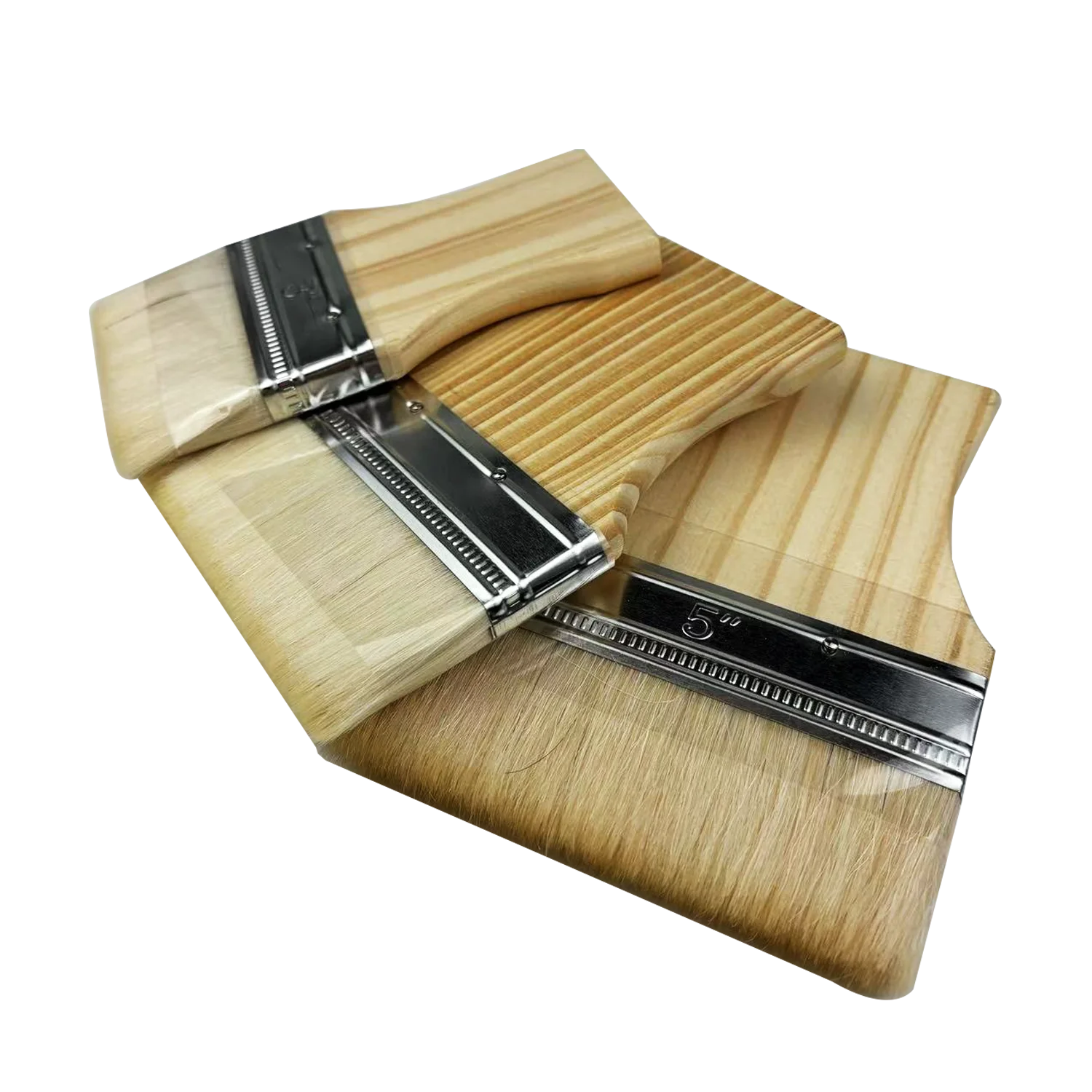 Hochwertiges Woll Flachpinsel Set – Holzgriff Pinsel für Öl- und Acrylmalerei Kaufschwan®