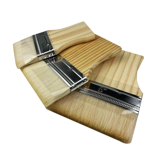 Hochwertiges Woll Flachpinsel Set – Holzgriff Pinsel für Öl- und Acrylmalerei Kaufschwan®
