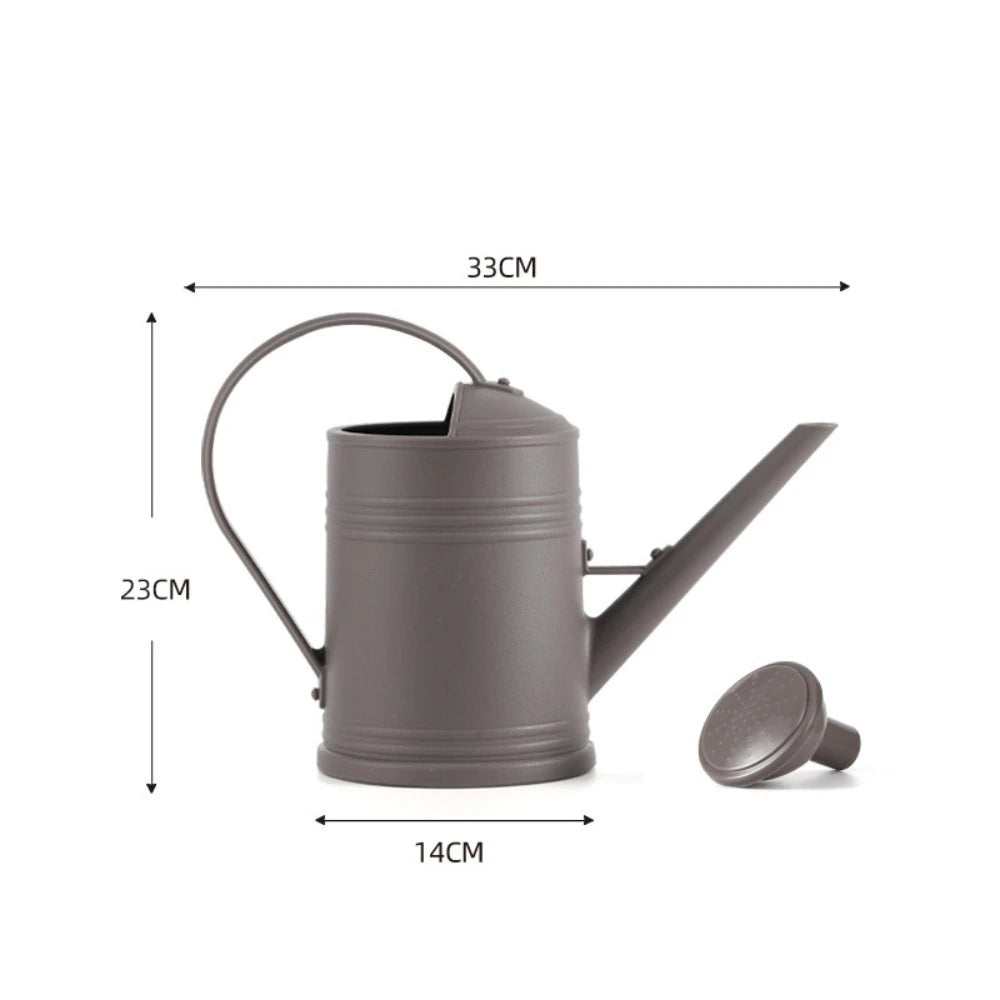 2L Watering Can Pot Plastic Garden Plants Flower Spray Water Kettle Long Mouth Large Capacity Watering Device Watering Tool Kaufschwan® Grau