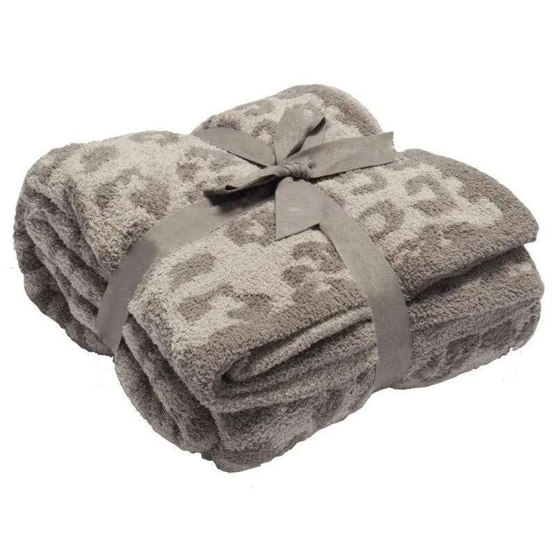 Superweiche Leopardendruck Gestrickte Fleece-Decke – Warme, leichte Sofa-Nickerchen-Decke Kaufschwan® Motiv 10 130x180cm