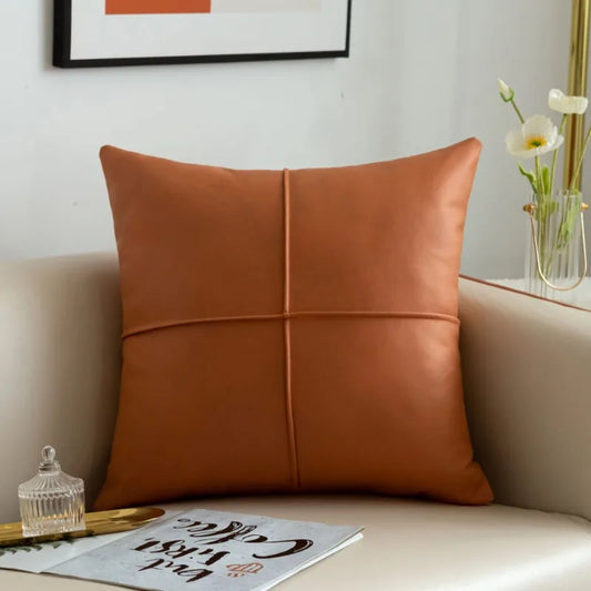 Luxus Kunstleder Dekokissen | Rechteckiges Sofakissen für Wohnzimmer Kaufschwan®