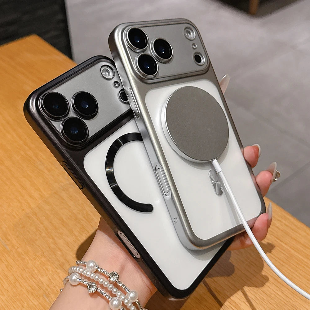 Hochwertige Matte Durchscheinende MagSafe-Hülle für iPhone 18 Pro & iPhone 18 Pro Max – Magnetische Schutzhülle für Kabelloses Laden Kaufschwan®