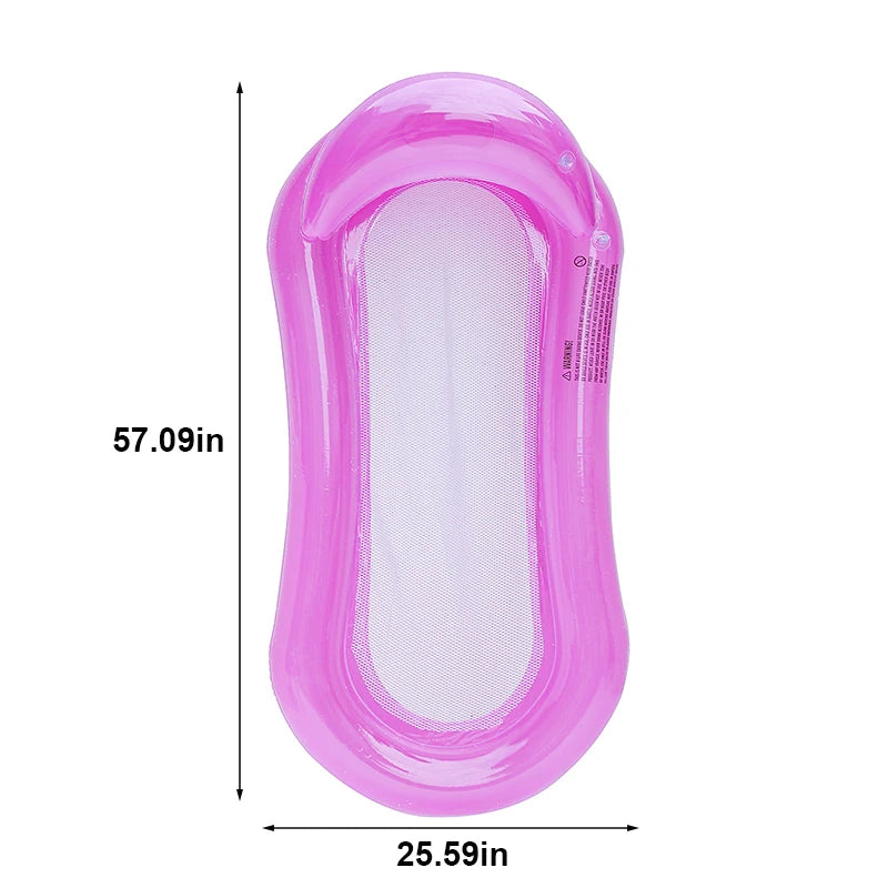 Aufblasbare Wasserhängematte – 4-in-1 Pool-Liege, Schwimmbett & Strandstuhl Kaufschwan® Rosa-2