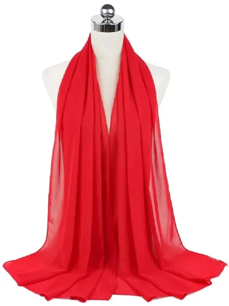 Damen Hijab aus Chiffon – Sofort Tragbares Kopftuch | Einfarbiger Instant Hijab Schal, Arabischer Wrap & Islamischer Schal