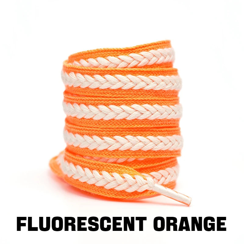 Flache Baumwoll-Schnürsenkel – 1,5cm Breite Premium Laces für Sneaker & Freizeitschuhe | 100/120/140/160cm Seil-Design, 1 Paar Kaufschwan®