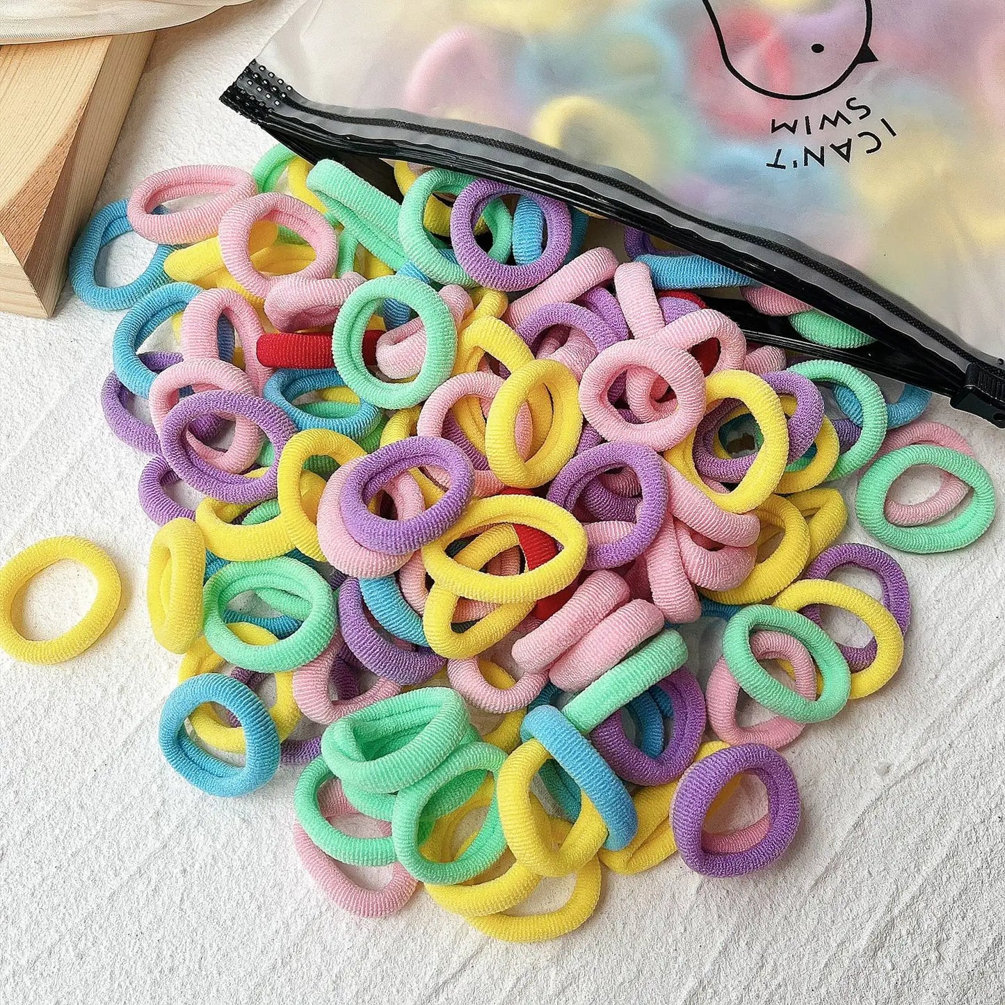 20/50 Stück Elastische Haargummis für Kinder | Bunte Süße Scrunchies & Haargummis für Mädchen & Babys | Weiche Haar-Accessoires