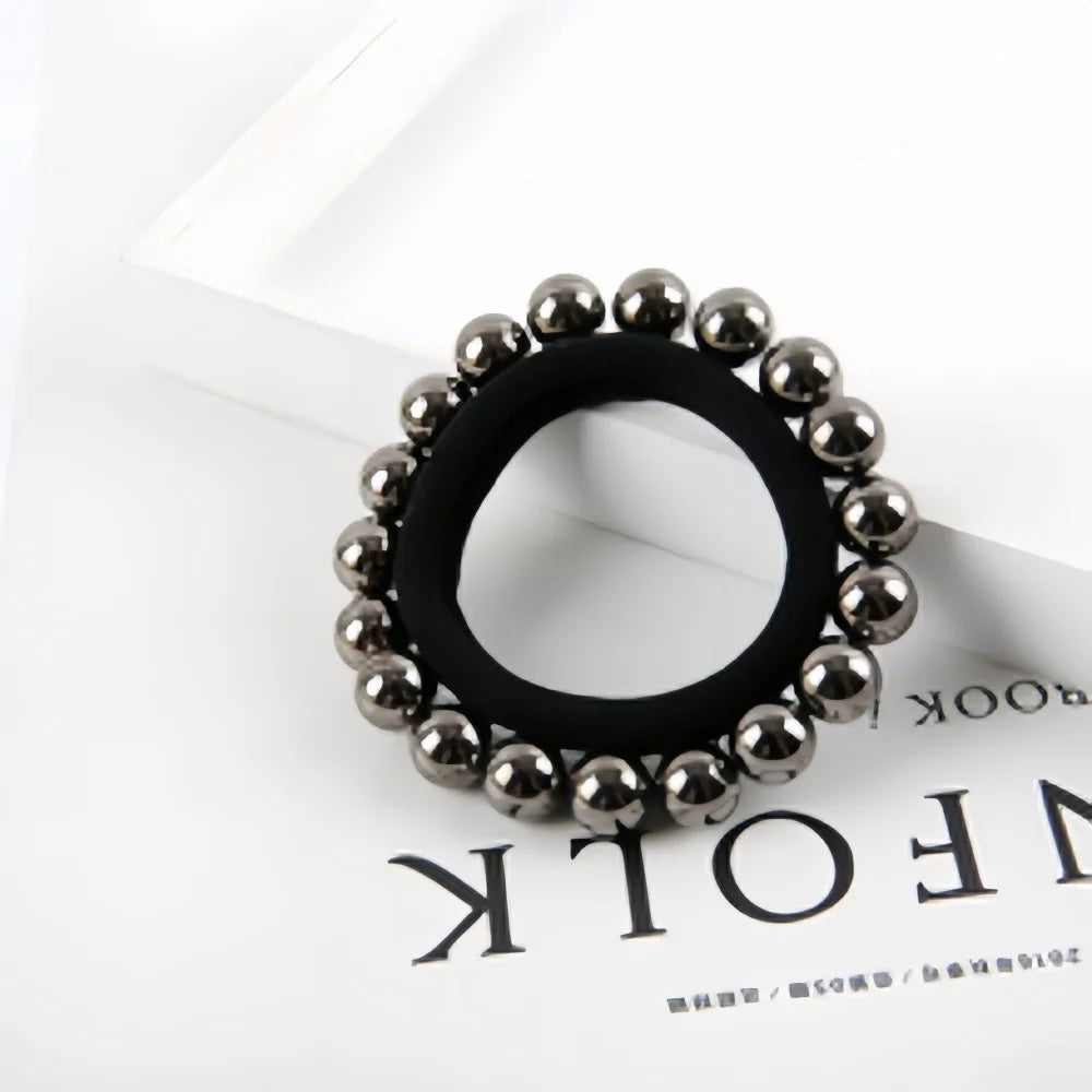 4/8 Stück Handgemachte Perlen Haargummis | Nahtlose Elastische Haarbänder & Leder-Haarreifen | Elegante Damen Haaraccessoires Kaufschwan®