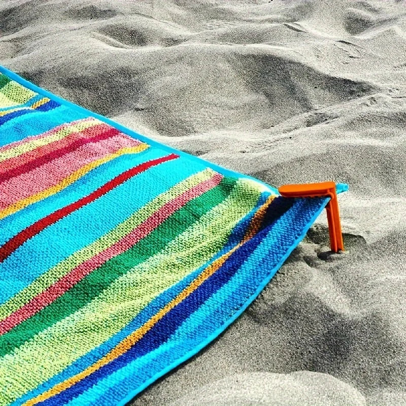 Outdoor Strandtuch- & Picknickdeckenhalter – Windfeste Kunststoff Clips | Decken- & Zeltbefestigung für Camping & Reisen Kaufschwan®