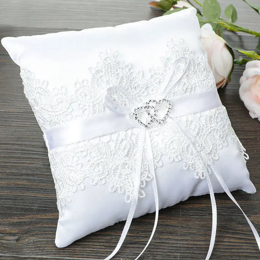 Doppel Herz Ringkissen Hochzeit – Schleifen Ringhalter für Braut Kaufschwan®