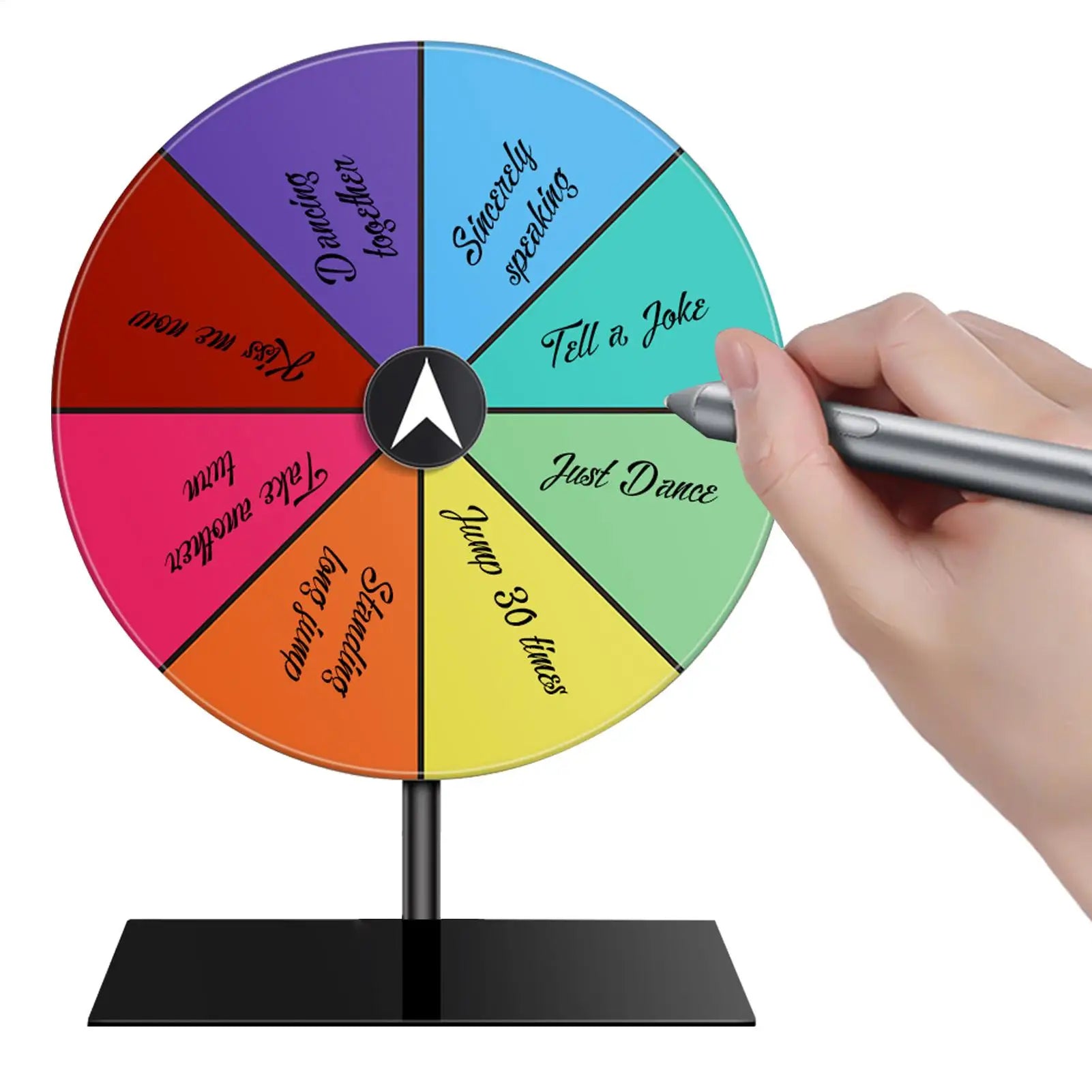 Drehbares Glücksrad/Gewinnrad – Beschreibbares Spielrad für Hochzeiten und Partys Kaufschwan®