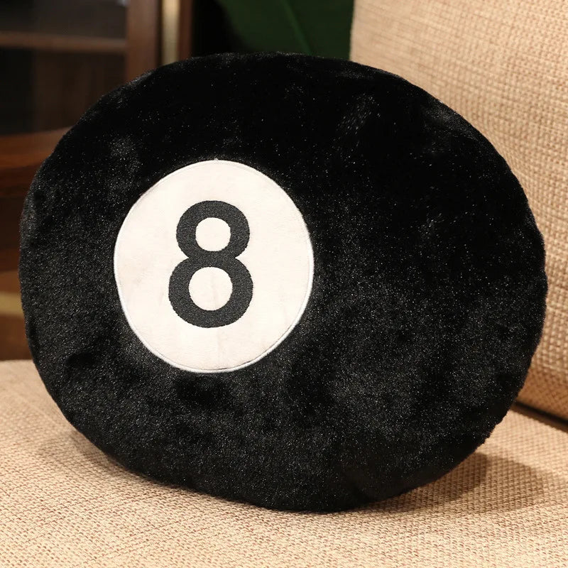 Billard 8-Ball Plüschkissen | Weiches 8-Ball Dekokissen | Heim- & Indoor-Sport Geschenk Kaufschwan®