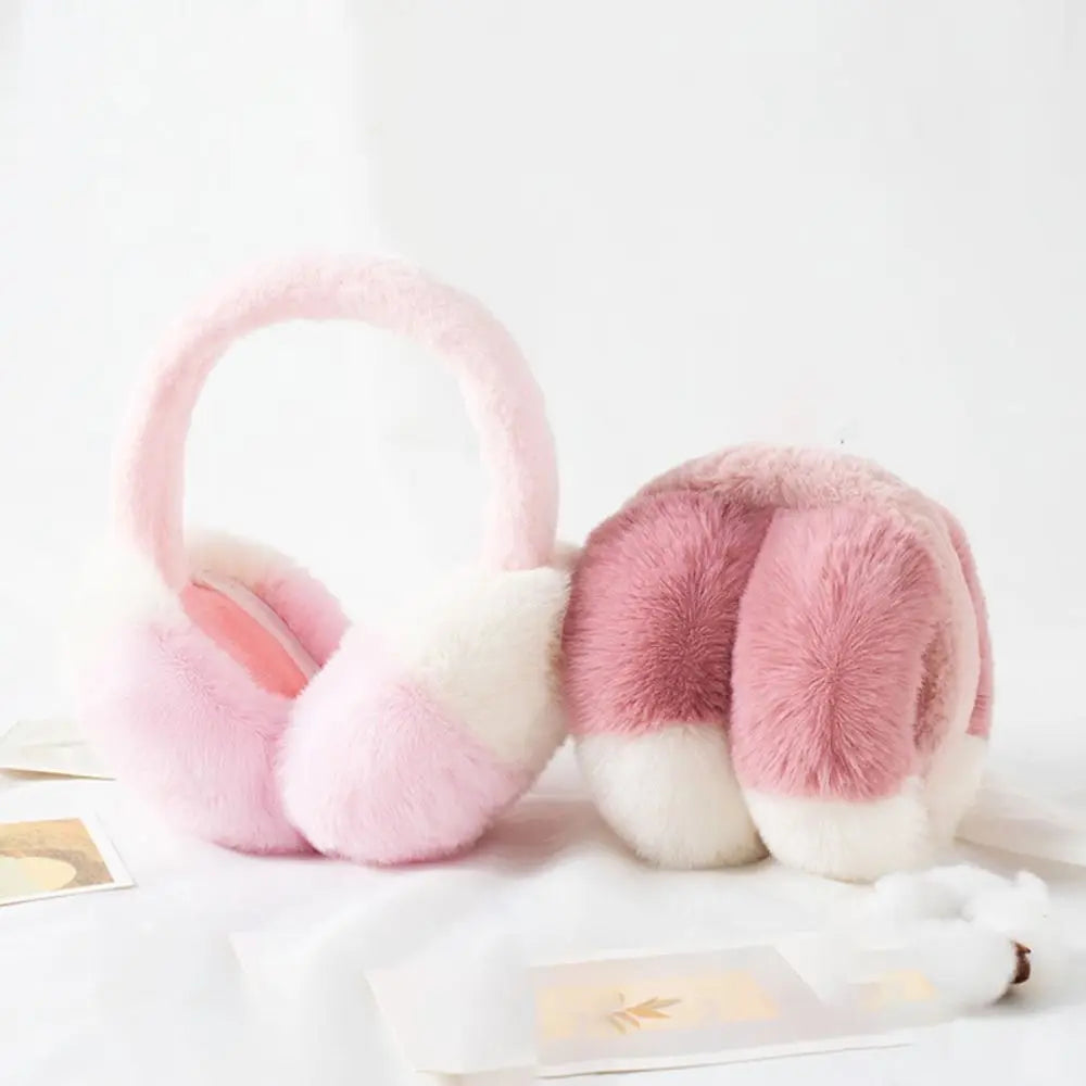 Modische Kunstfell Ohrwärmer in Bonbonfarben – Dicke Faltbare Plüsch Ohrklappen | Weiche Winter Accessoires für Damen & Mädchen Kaufschwan®