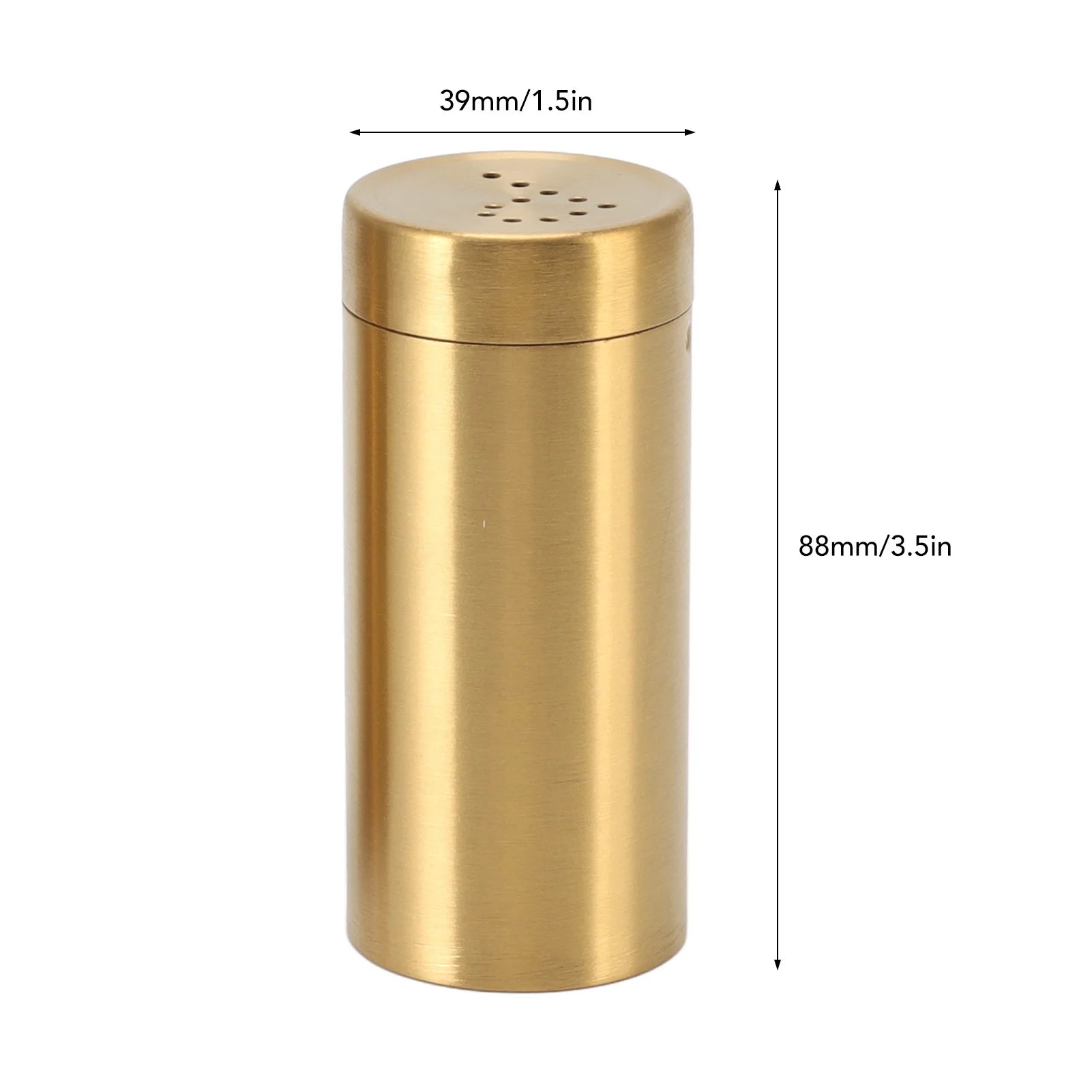 2er Set Gold Edelstahl Gewürzstreuer – Rostfreie Schraubdeckel Streuer für Salz, Zucker, Pfeffer & Paprika Kaufschwan®