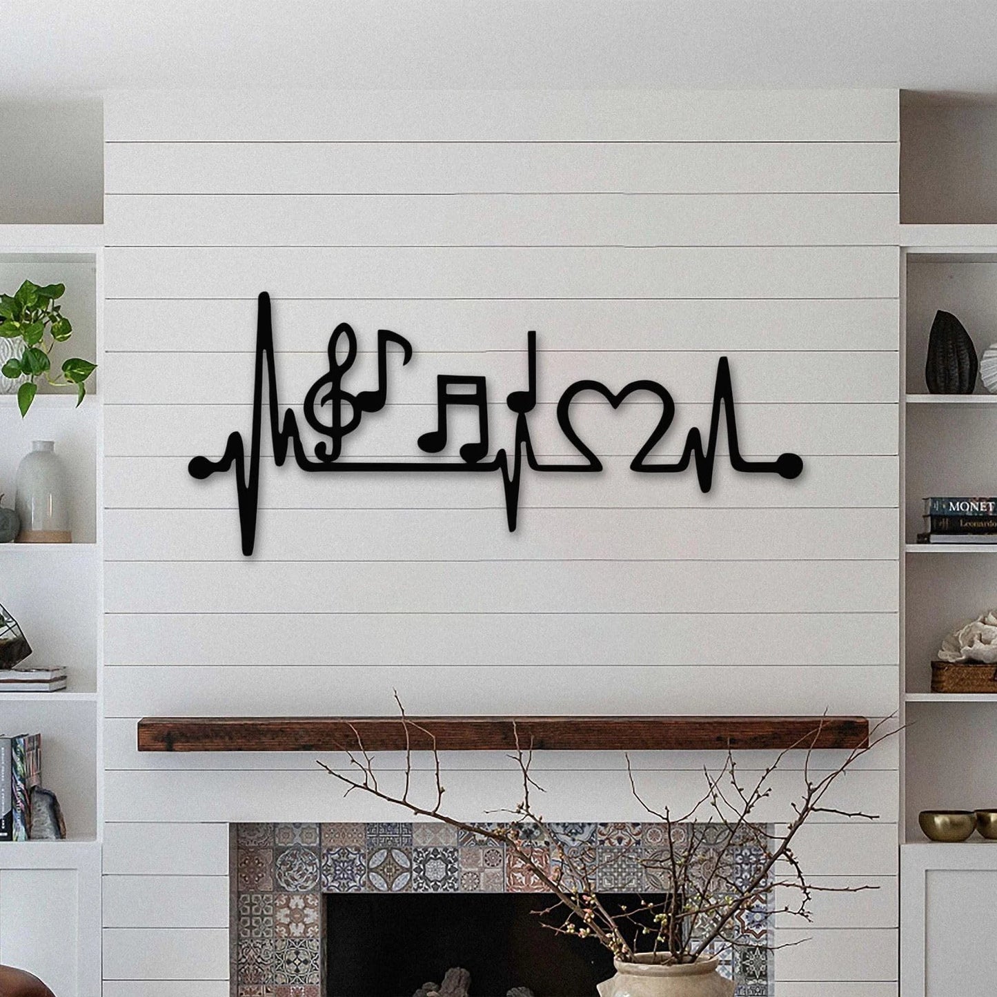 Musik Metall Wandbild – Stahl Wanddeko für Wohnzimmer & Außenbereich