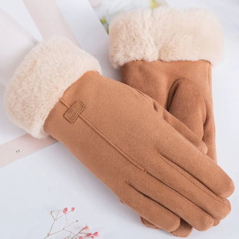 Damen Winterhandschuhe – Warme Touchscreen Thermo-Handschuhe mit Fleece-Futter | Winddichte Weiche Handschuhe für Outdoor & Wandern Kaufschwan®