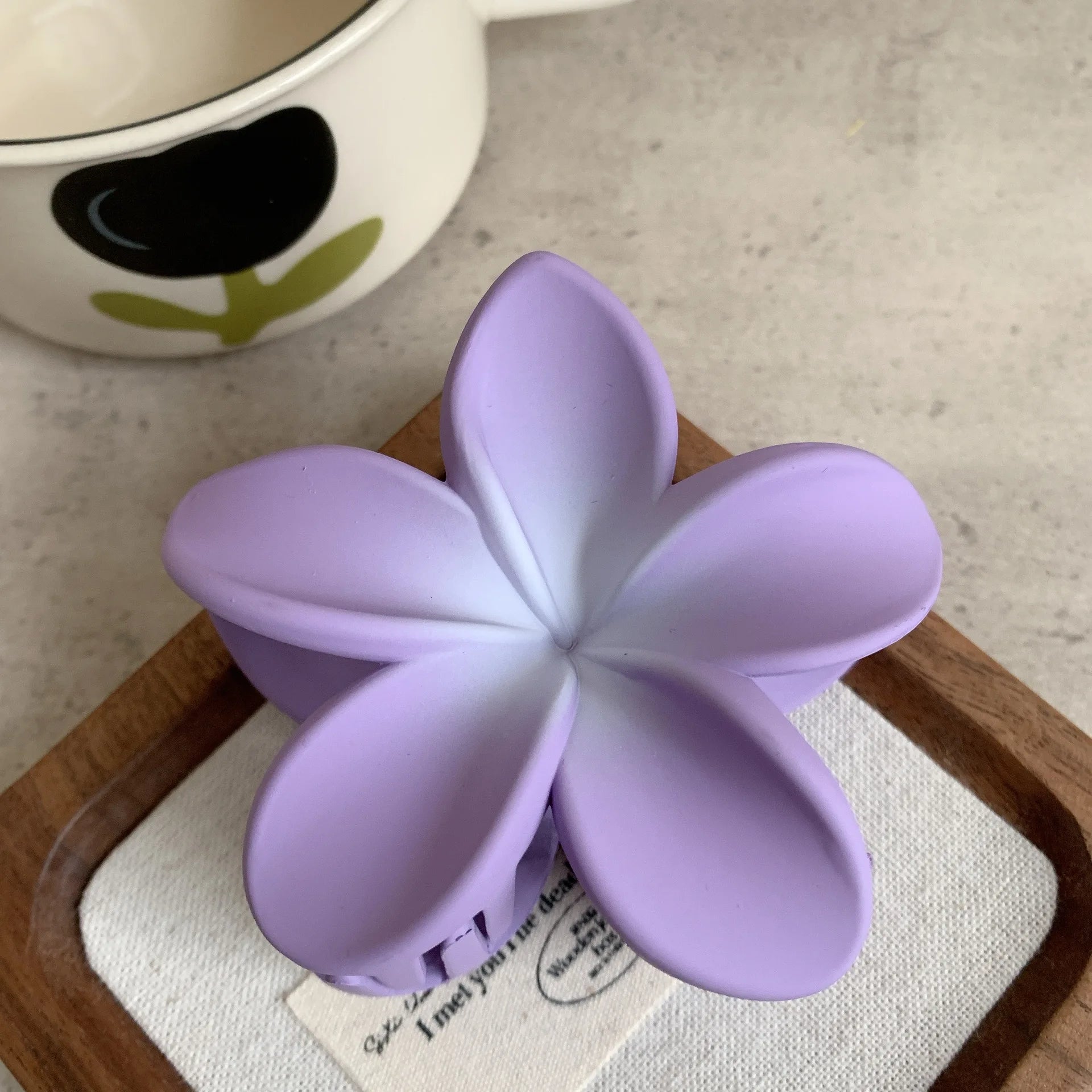 Bunte Blumen-Haarklammer – Sommer Strand Haarklammer Kaufschwan® Lila