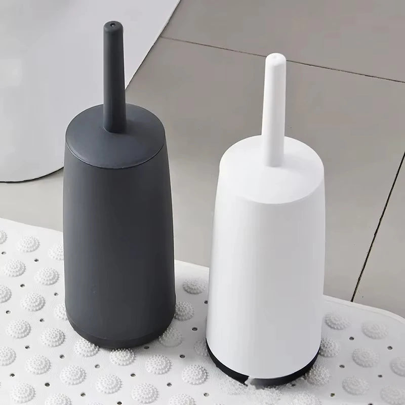 Toilettenbürste aus Kunststoff mit Halter – Reinigungsbürste mit langem Griff und Standfuß Kaufschwan®