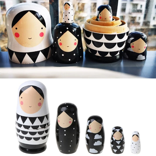 Holz-Matrjoschka – Russische Nestpuppen Set | Dekoration & Spielzeug Geschenk für Kinder