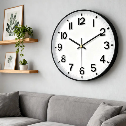 3D Zahlen Quarz Wanduhr – Leise Moderne Deko Uhr Kaufschwan®