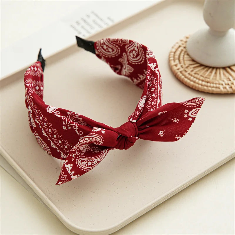 Bandana Haarreif mit Schleife – Geknotetes Turban-Haarreif für Damen & Mädchen