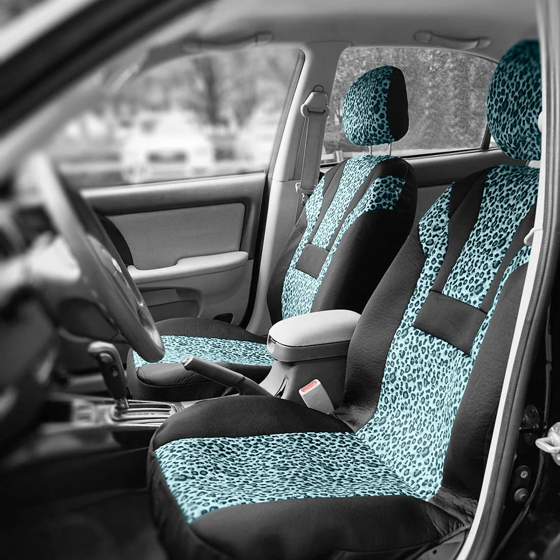 Leopardenmuster Plüsch Autositzbezüge – Universelle Winter-Sitzbezüge für Auto, SUV, LKW & Van Kaufschwan®