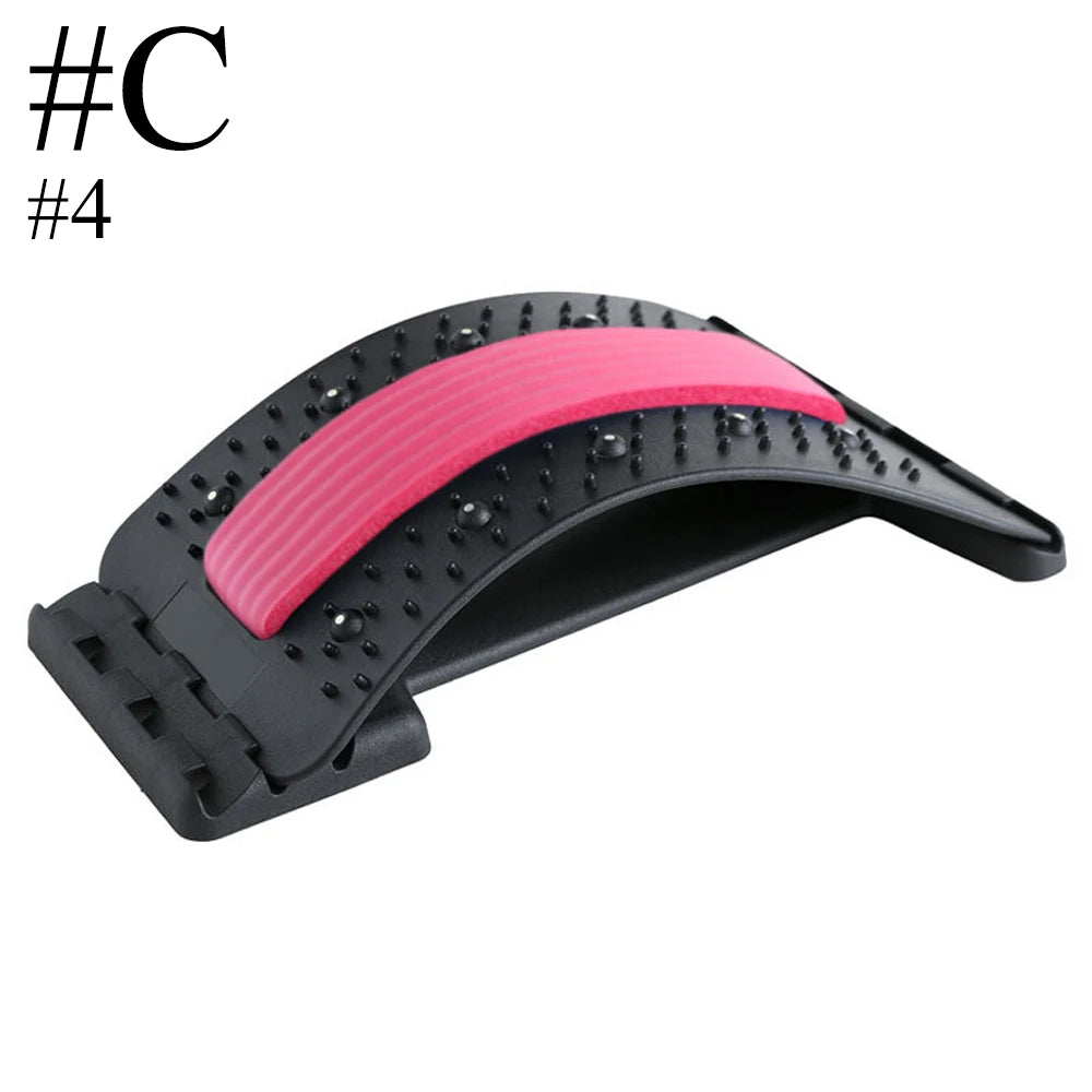 Magnetischer Rückenstrecker | Muskelentspannung & Haltungstherapie | Lendenwirbelstütze zur Schmerzlinderung Kaufschwan® Stil C – Rosa