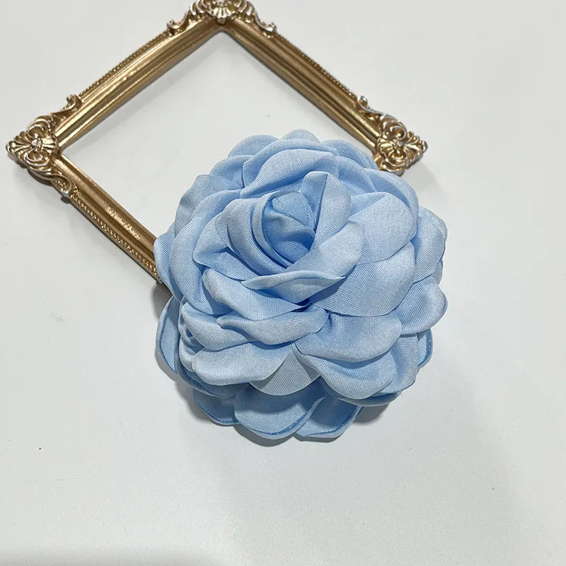 Stoff-Rosen-Haarklammern – Elegante Haaraccessoires für Damen & Mädchen Kaufschwan® Hellblau