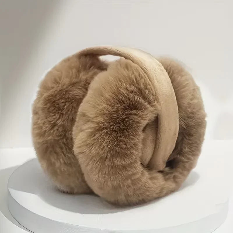 Weiche Plüsch Winter Ohrwärmer – Unisex Warme Ohrenschützer mit Ohrklappen | Outdoor Mode Kälteschutz Kaufschwan® Braun