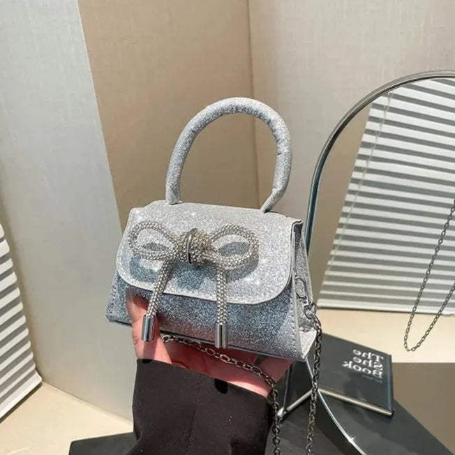 Bunte Schultertasche mit Schmetterlingsknoten – PU Leder Crossbody Ketten-Satchel & Handtasche für Damen Kaufschwan®