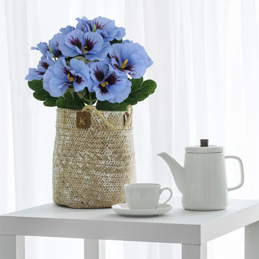 Künstliche Stiefmütterchen – UV-beständiger Kunstblumenstrauß für Vase, Garten, Veranda, Balkon & Innen-/Außendekoration Kaufschwan®