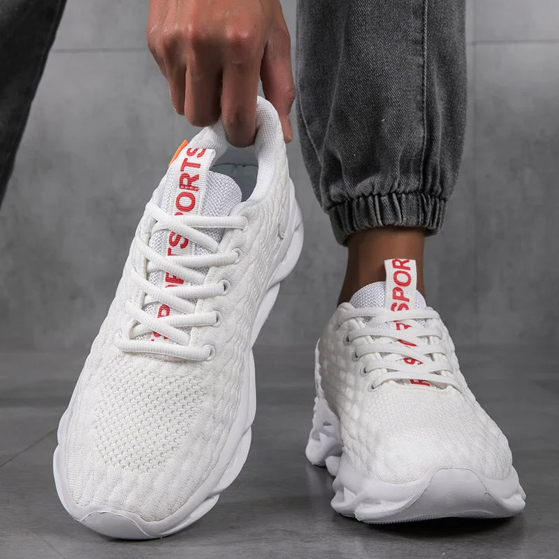 Sommer Herren Sneaker – Hochwertige Einfarbige Sportschuhe & Tennisschuhe | Atmungsaktive Schnürschuhe fürs Laufen, Training & Outdoor Kaufschwan®